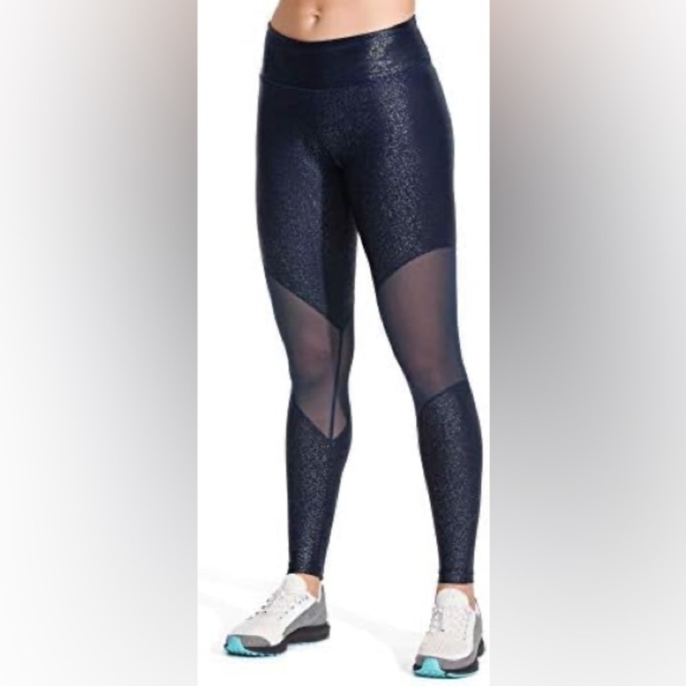 Nike Dri-FitPower Victory Sparkle Space Dust mesh Leggings- XS - Blue